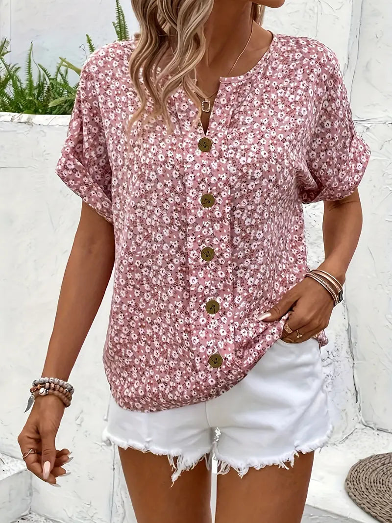Verna™ | Élégante Blouse à Motif Floral