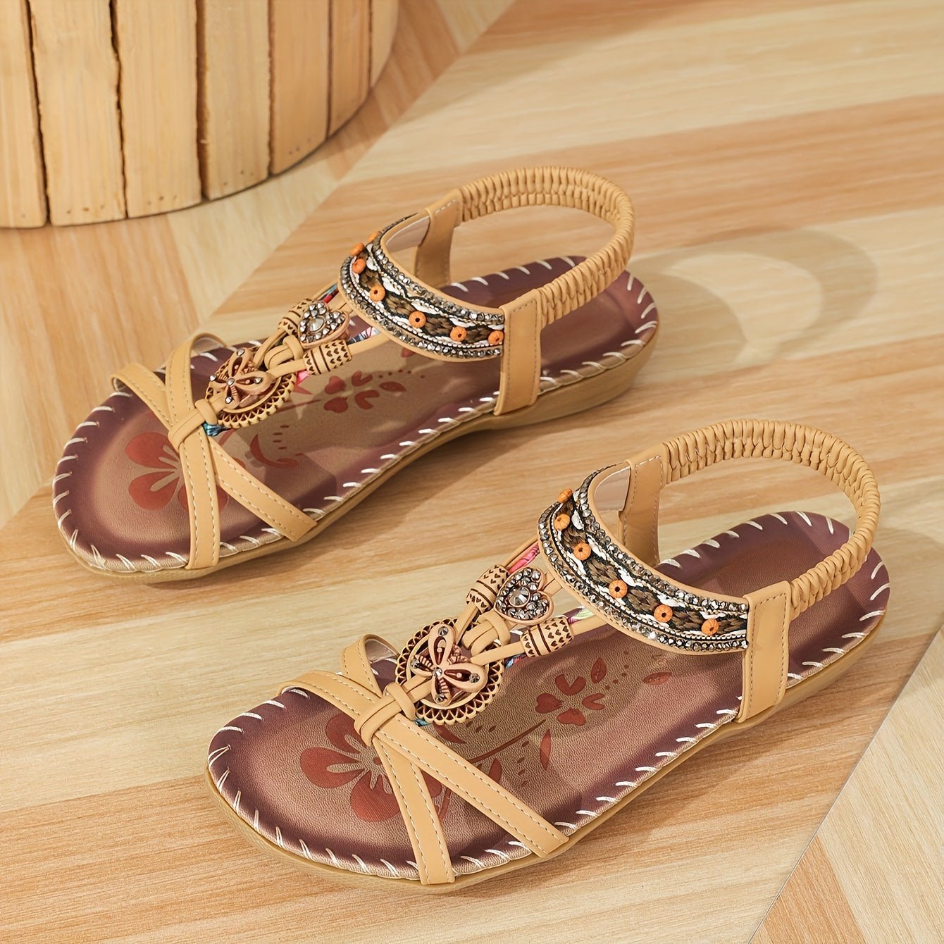 Nalu | Sandales Boho à Semelle Plate