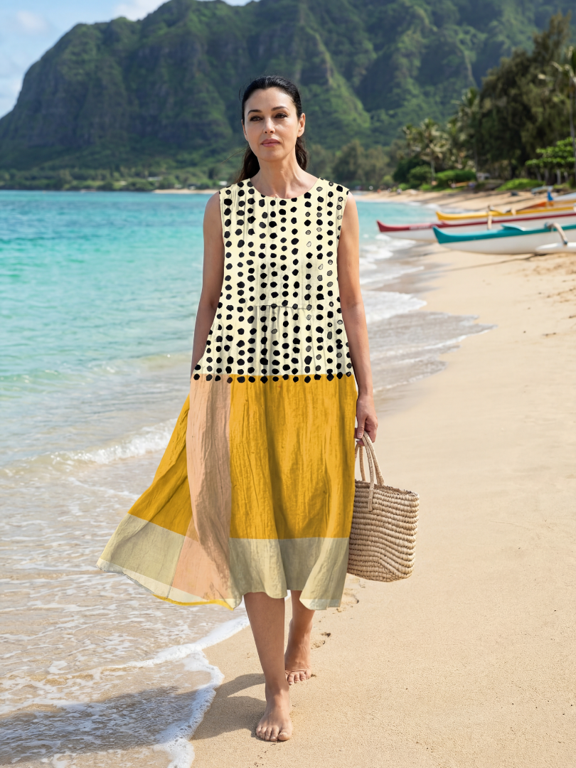 Hugo | Robe Midi à Pois Floraux