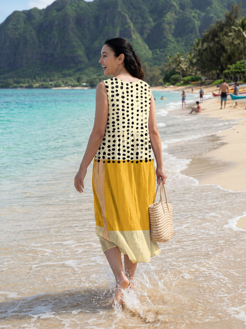 Hugo | Robe Midi à Pois Floraux