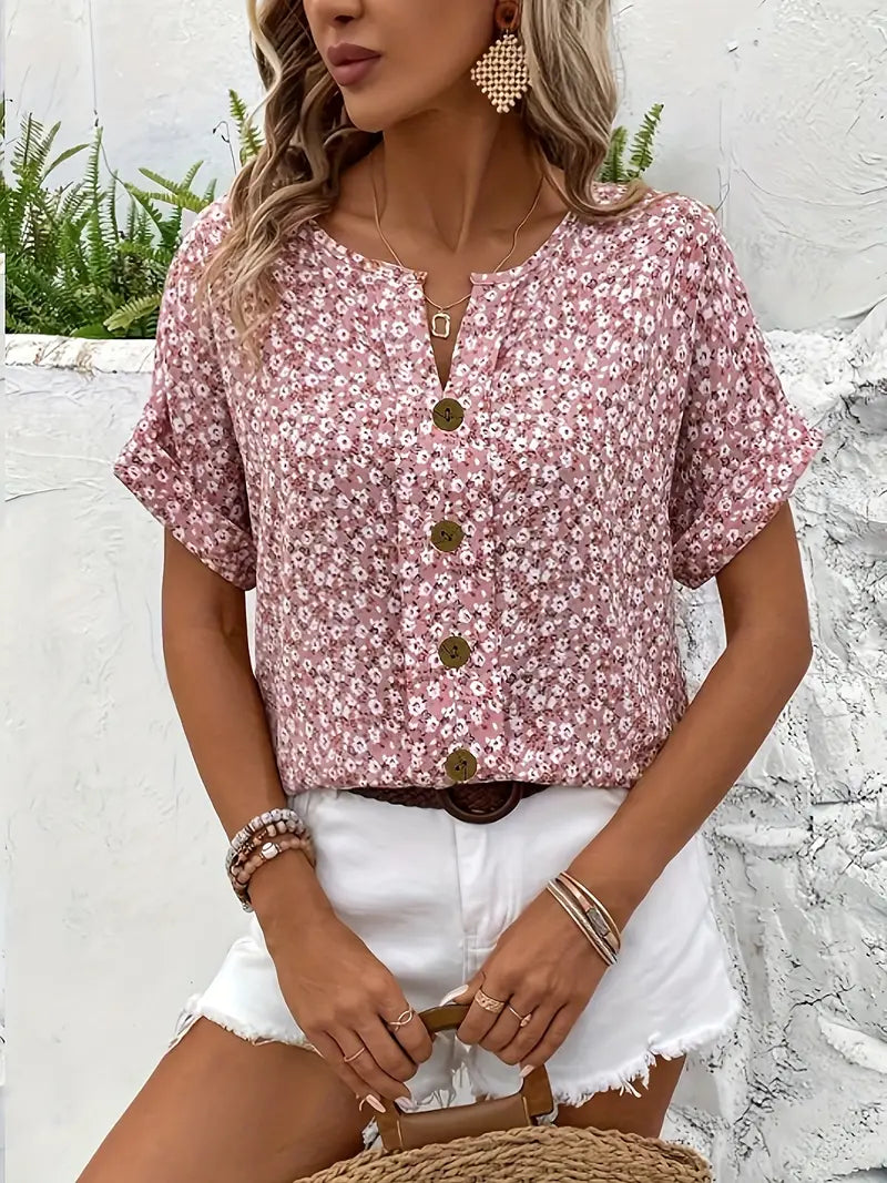 Verna™ | Élégante Blouse à Motif Floral