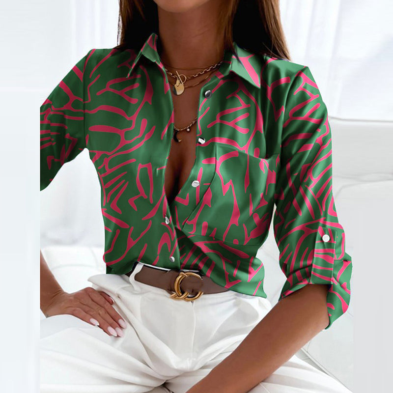 Elisa - Classique Blouse avec Col