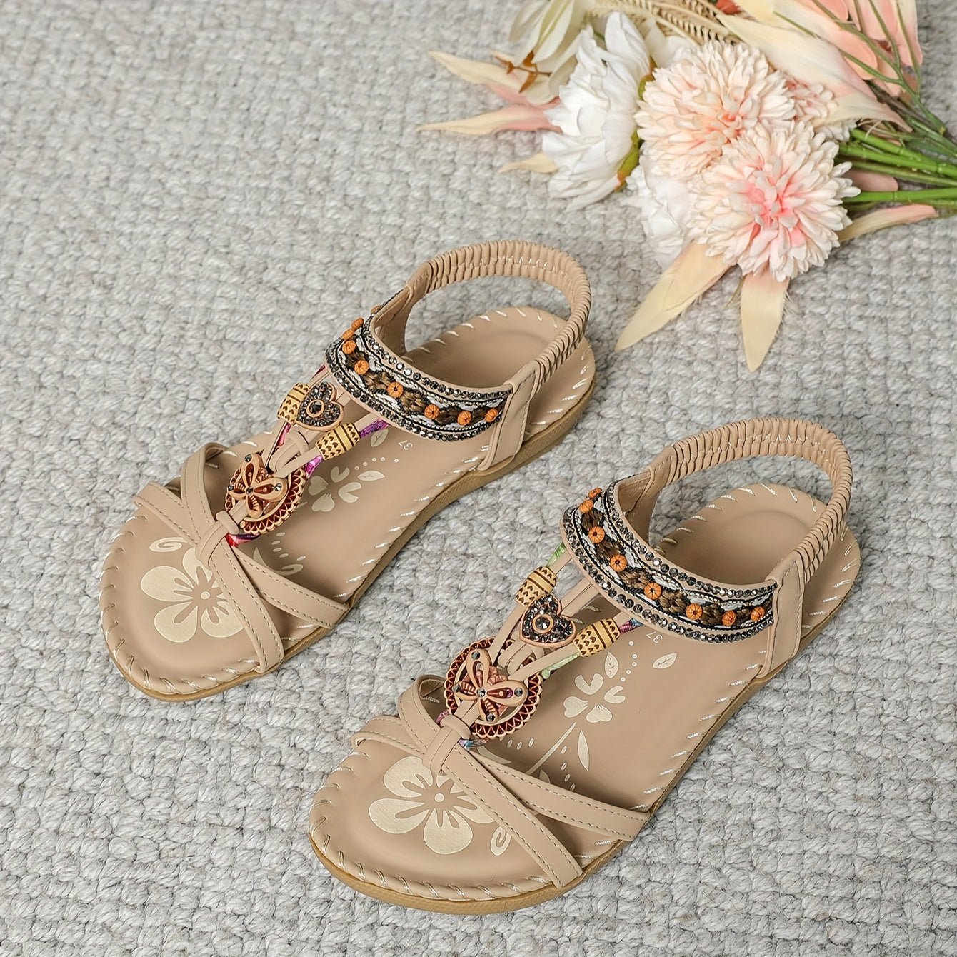 Nalu | Sandales Boho à Semelle Plate