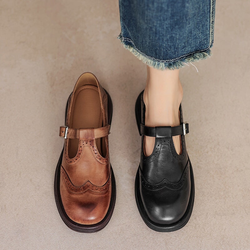 Mattea | Élégantes Chaussures Mary Jane en Cuir