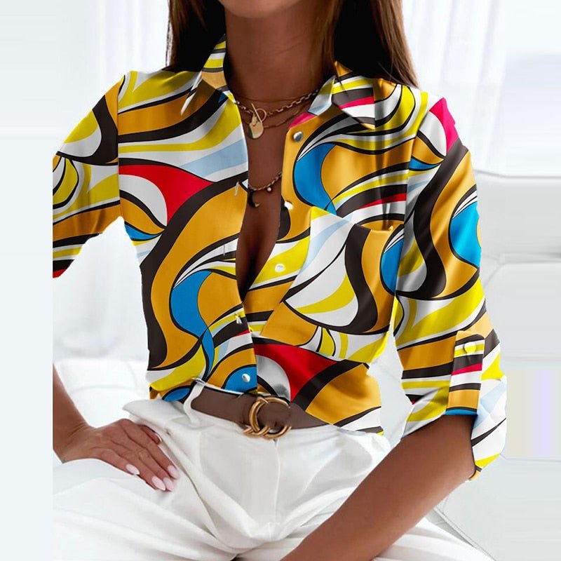 Elisa - Classique Blouse avec Col