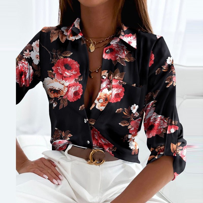 Elisa - Classique Blouse avec Col
