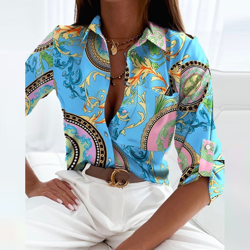 Elisa - Classique Blouse avec Col